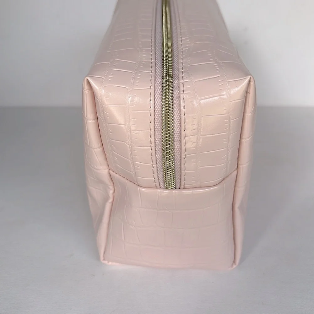 Sonia Kashuk Blush Croc-Texture Cosmetic Case NWT